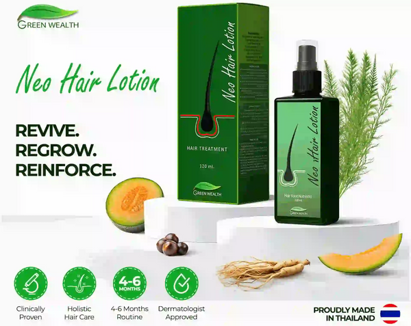 Neo Hair Lotion by Green Wealth For Men & Women, 120ml Made In Thailand