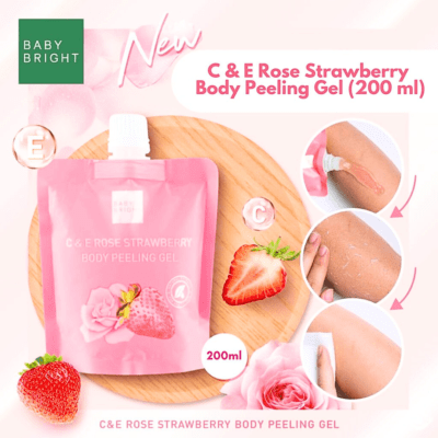 BABY BRIGHT C & E ROSE STRAWBERRY BODY PEELING GEL 200ML