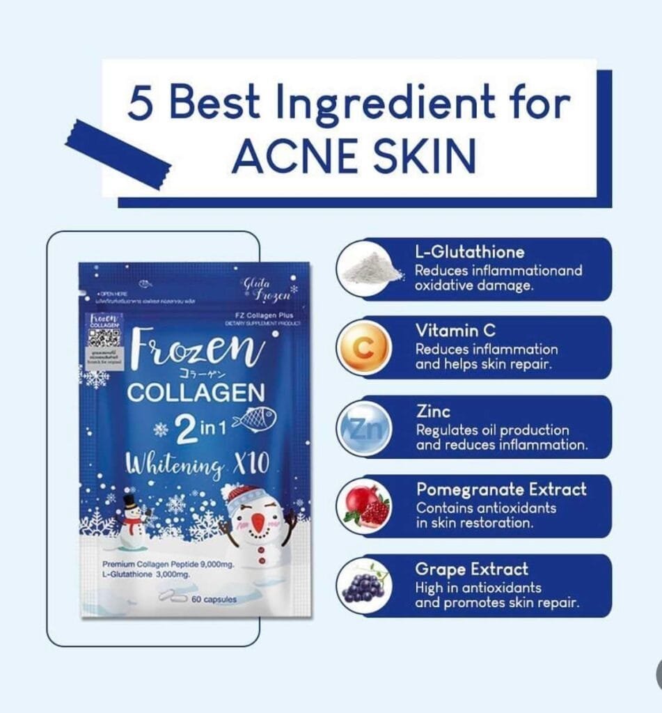 Frozen Collagen and Glutathione Dietary Supplement 60 caps - Image 10