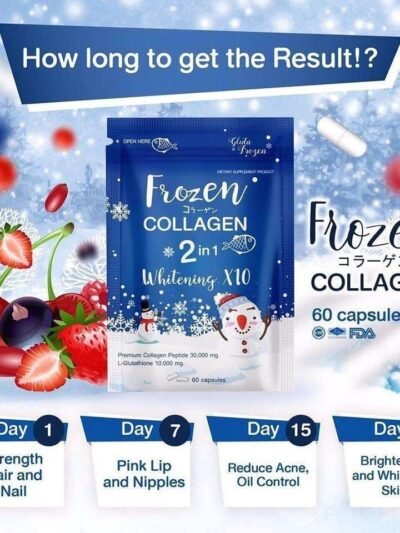 Frozen Collagen and Glutathione Dietary Supplement 60 caps