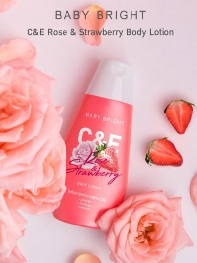 BABY BRIGHT C & E ROSE & STRAWBERRY BODY LOTION 150ML+PEELING GEL 200ML+BODY & HAIR MIST 20ML