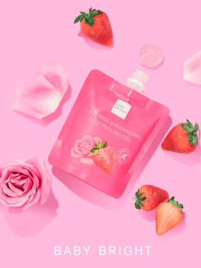 BABY BRIGHT C & E ROSE & STRAWBERRY BODY LOTION 150ML+PEELING GEL 200ML+BODY & HAIR MIST 20ML