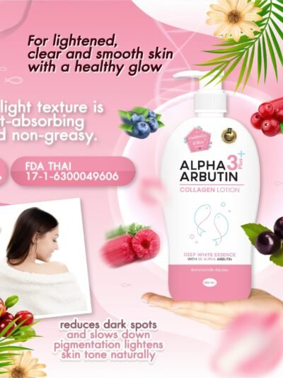 Precious Skin Thailand Alpha Arbutin 3 Plus Collagen Body whitening Lotion, 500ml